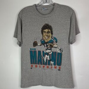 Vintage Salem Dan Marino Miami Dolphs Tshirt Size Medium